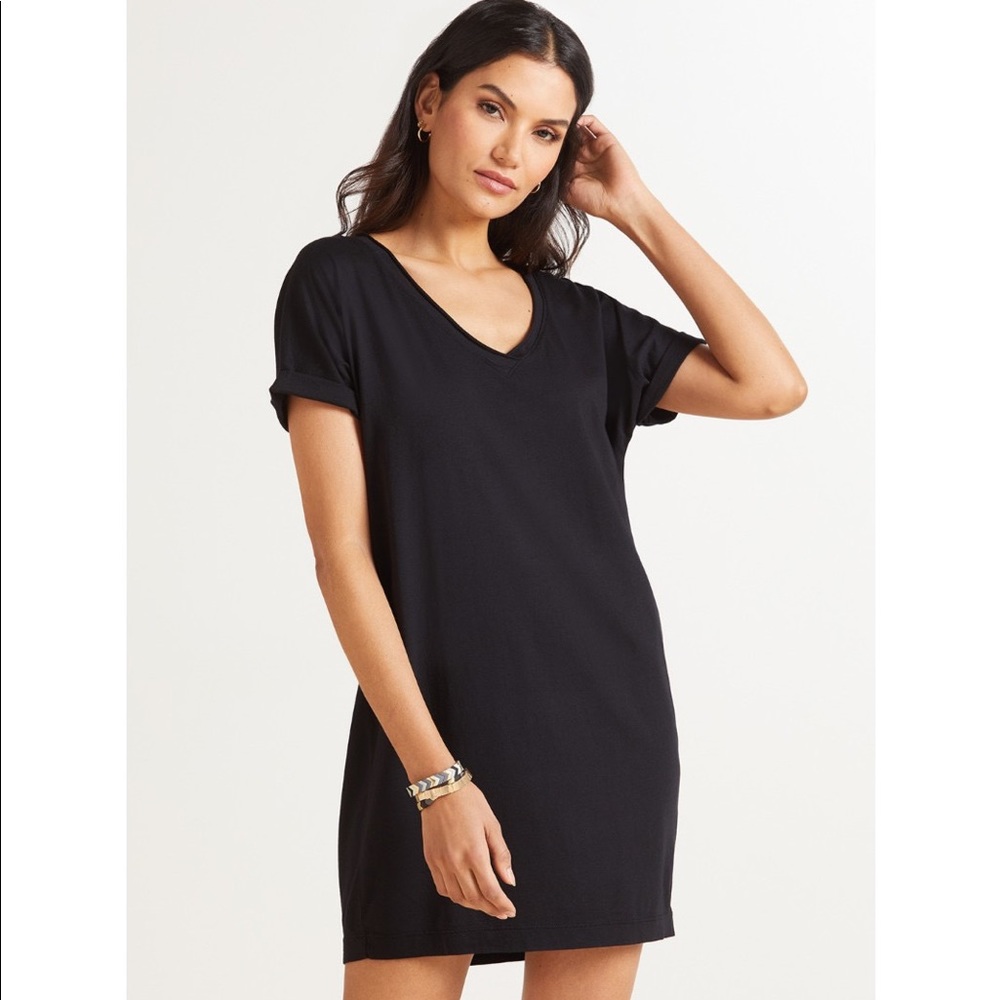 Evereve Michael Stars Cara V Neck Tee Dress Size XS